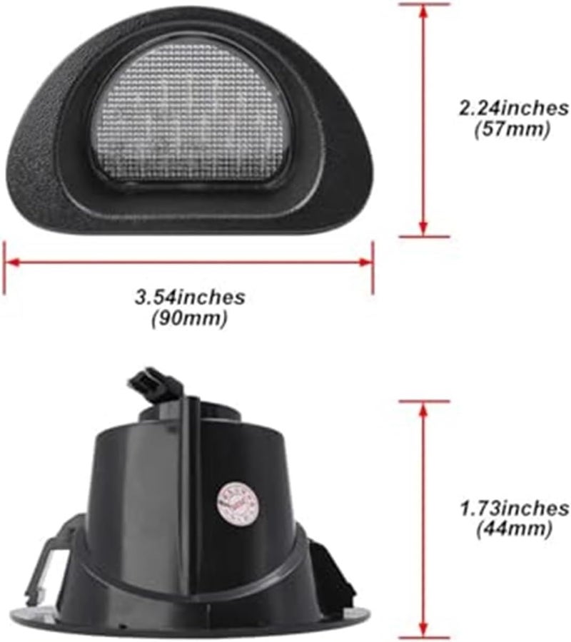 Wivplex 2Pcs White License Plate Light for Citroen and Peugeot - Image 2