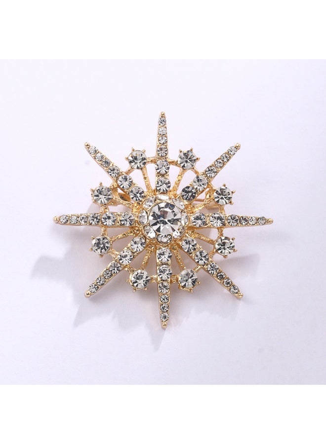 بروش ستيلار تصميم أنيق ومميز إكسسوار لامع مستوحى من الطراز القديم يتناسب مع العمائم والبدلات والفساتين - Image 1