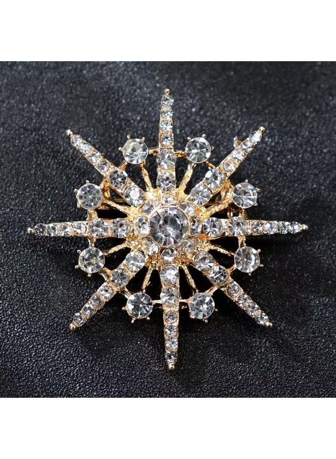 بروش ستيلار تصميم أنيق ومميز إكسسوار لامع مستوحى من الطراز القديم يتناسب مع العمائم والبدلات والفساتين - Image 2