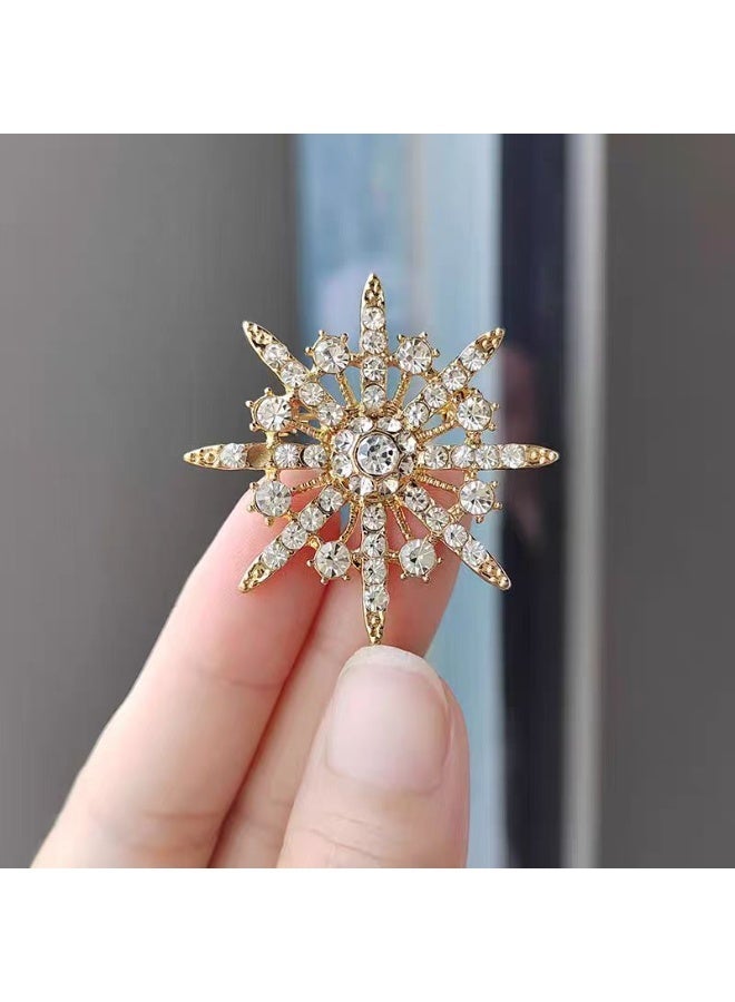 بروش ستيلار تصميم أنيق ومميز إكسسوار لامع مستوحى من الطراز القديم يتناسب مع العمائم والبدلات والفساتين - Image 3