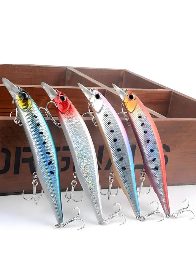 Red Head Rainbow Minnow Hard Bait with Rattle ABS Lure for Bass Sea Trout Walleye Long Cast - Image 3