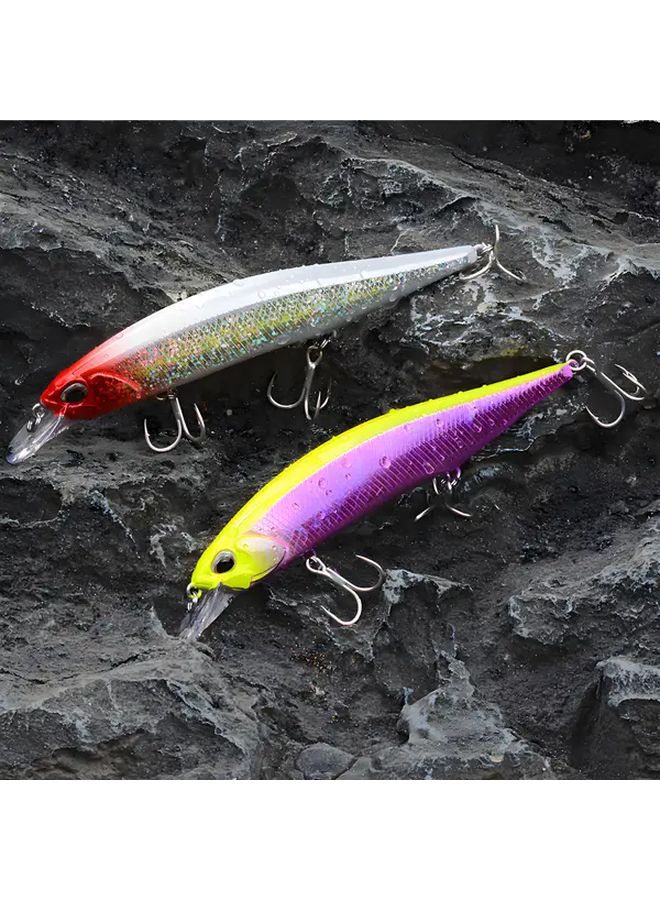 Red Head Rainbow Minnow Hard Bait with Rattle ABS Lure for Bass Sea Trout Walleye Long Cast - Image 2