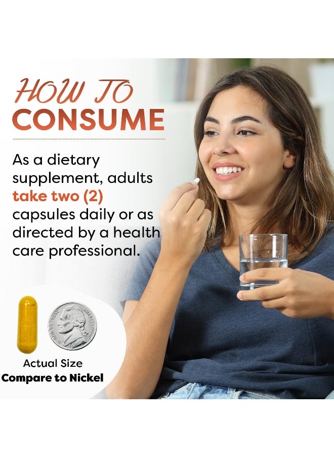 Best Naturals Best Naturals Turmeric Curcumin 1500mg/Serving with Bioperine - 180 Veggie Capsules  - Image 3