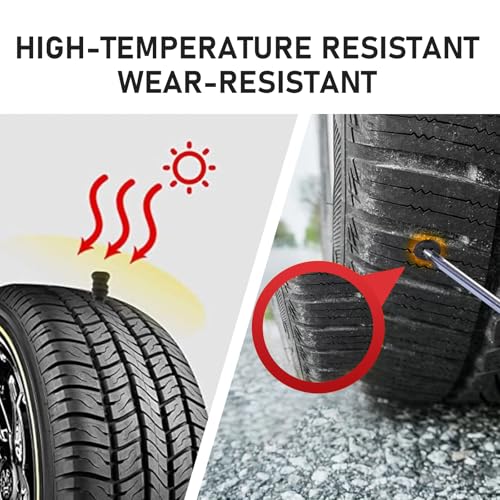 Dogary 30 PCS Tire Repair Nail, Self-service Vacuum Tire Quick Repair Rubber Screw Nail, Waterproof Self-tapping Tight Fit Screw Plugs Set, Universal Portable Puncture Wonder Tool (Black) - Image 5