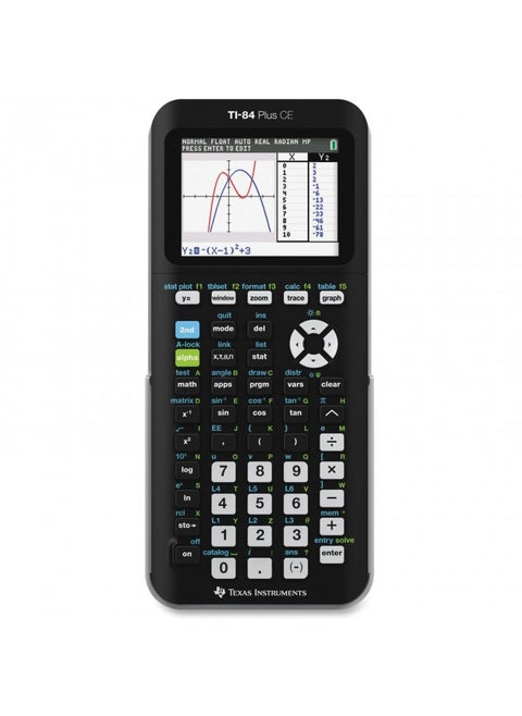 Texas Instruments Ti-84 Plus Ce Color Graphing Calculator, Black 7.5 Inch