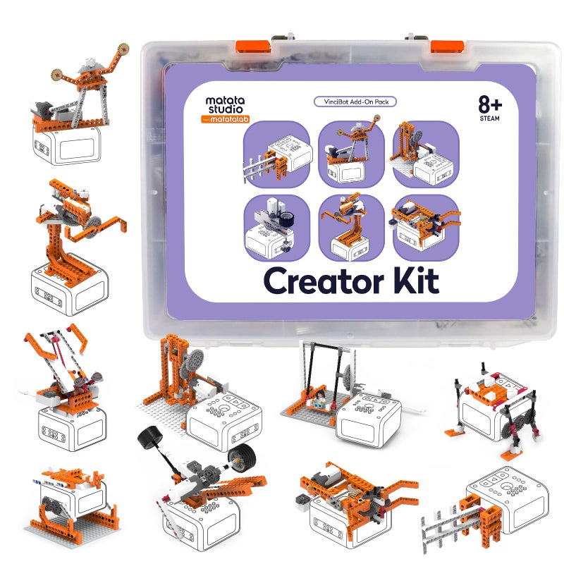 Matatastudio Creator Kit for VinciBot Robotic with 434 Building Blocks 20 Building Cases for Kids School STEM Education Class DIY Science Experiment Kit for Kids Ages 812 - Image 4