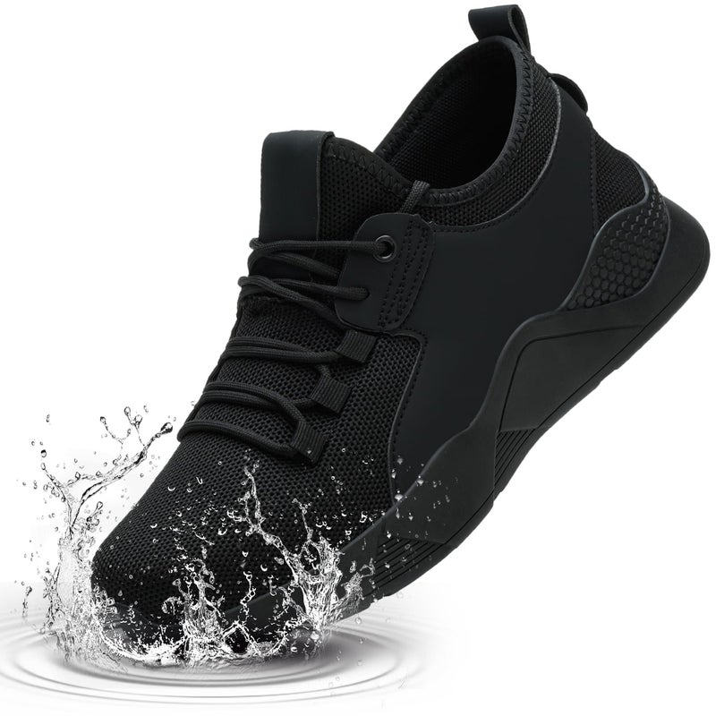 ulogu Waterproof Shoes for Women Non Slip Work Sneakers Walking Shoes Water Resistant Slip on Black Food Service Zapatos de Trabajo para Mujer Antideslizantes - Image 1