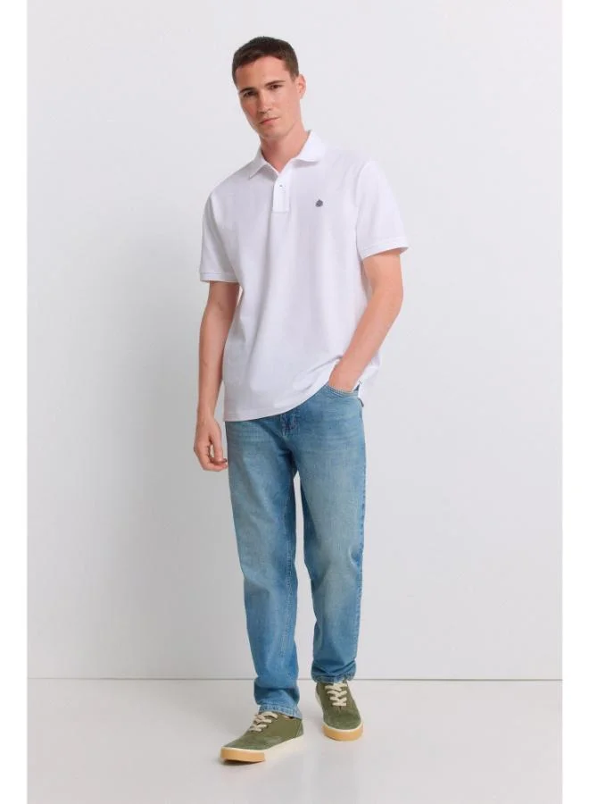 Springfield Piqué basic regular fit polo shirt