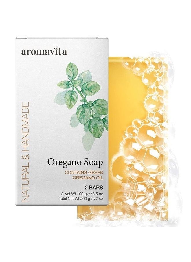 Aromavita - Oregano Oil Soap - Hand Soap or Body Wash - Natural Soap, Oregano Oil Soap Bar for Hand Wash or Body Wash, 2 pack - Image 1