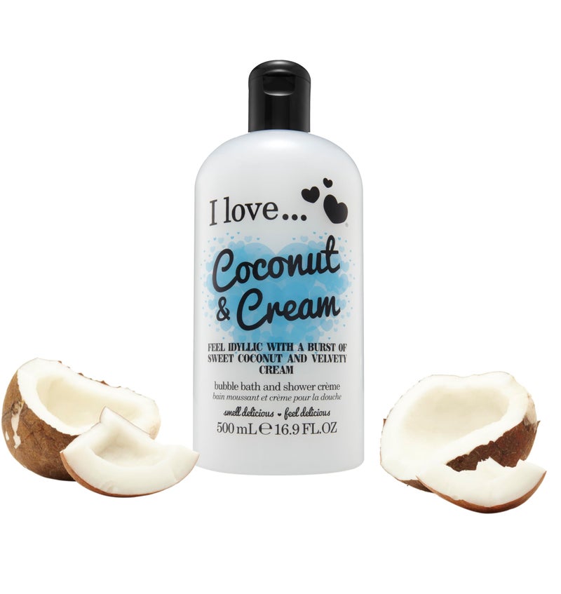 i love love I Love Coconut and Cream Bath and Shower Cream - Hydrating Body Wash and Bubble Bath - With Natural Fruit Extracts and Provitamin B5-16.9 oz - Image 2