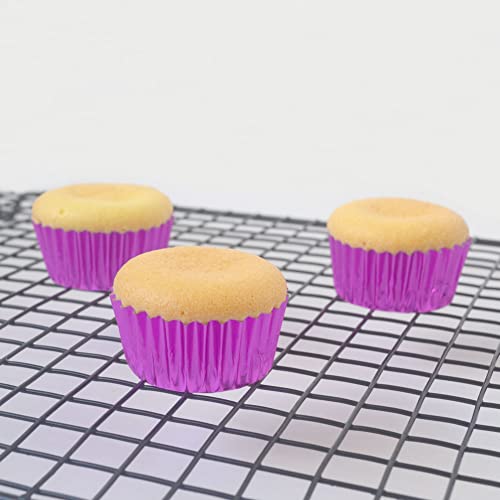 Huaswan Pink Foil Cupcake Liners Mini Paper Baking Cups for Baby Shower, Birthday and More, 240-Count - Image 4