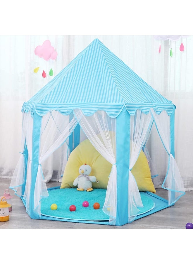 ECVV Foldable Woven Cloth Castle Boys and Girls Home Small House Hexagonal Children's Game House Toy Tent for Indoor and Outdoor - Image 2