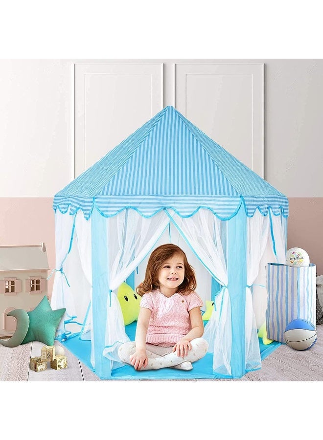 ECVV Foldable Woven Cloth Castle Boys and Girls Home Small House Hexagonal Children's Game House Toy Tent for Indoor and Outdoor - Image 4