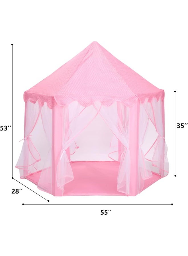 ECVV Foldable Woven Cloth Castle Boys and Girls Home Small House Hexagonal Children's Game House Toy Tent for Indoor and Outdoor - Image 5