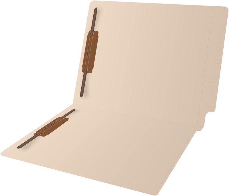 Ecom Folders End Tab Manila File Folders with Fasteners, Perfect for Medical Office Filing, Letter Size, Reinforced Straight Cut Tab, Bulk Case of 250 File Folders - Image 5