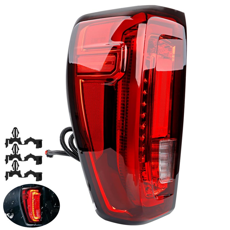 Full LED Taillights Compatible with 1923 GMC Sierra 1500 2500HD 3500HD Replace 84968740 86820473 Led Driving Reverse Brake Turn Signal Lighting Rear Left Driver Side Led Tail Lights Assembly
