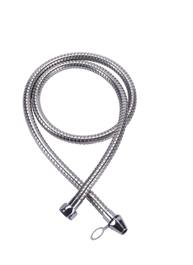 LAWAZIM - Hose 1.2m | Stainless Steel Hand Shower Hose | Ultra-Flexible Replacement Part with Brass Insert, Brushed Nickel - Image 1