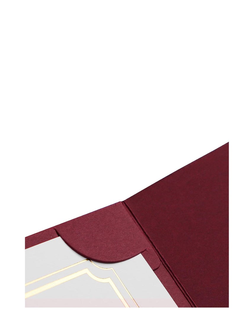 SYOSI 5pcs A4 Certificate Holder Graduation Diploma Cover Degree Certificate Holder Trifold Document Covers for Award Certificates Diplomas Documents Contract Invitation Card A4 Paper Red  - Image 4