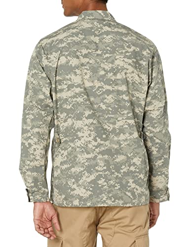 BACKBONE Mens Army Military Battle Dress Uniform BDU Shirt Camo Top Jacket (ACU Digital - Ripstop,Size L) - Image 2