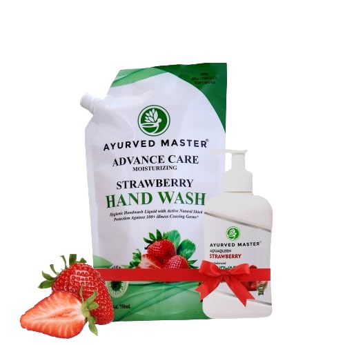 Ayurved Master Foaming Handwash Pump  Refil  Strawberry  Rich Foam  Moisturizing Hand Wash  Soft on Hands - Image 1