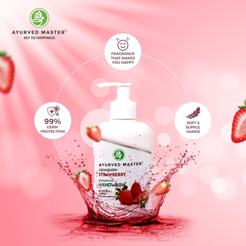 Ayurved Master Foaming Handwash Pump  Refil  Strawberry  Rich Foam  Moisturizing Hand Wash  Soft on Hands - Image 3