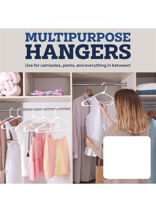 HOMESTAR Plastic Hangers 20 Pack, Standard Set of Clothes Hangers for Coats, Jackets, Pants, Slim Coat Hanger Set for Everyday Use, White - Image 4