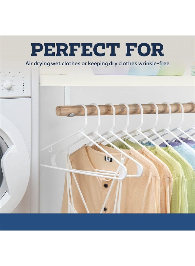 HOMESTAR Plastic Hangers 20 Pack, Standard Set of Clothes Hangers for Coats, Jackets, Pants, Slim Coat Hanger Set for Everyday Use, White - Image 3