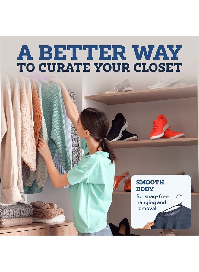 HOMESTAR Plastic Hangers 20 Pack, Standard Set of Clothes Hangers for Coats, Jackets, Pants, Slim Coat Hanger Set for Everyday Use, White - Image 5