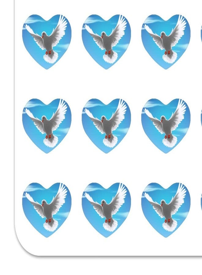 GRAPHICS & MORE Dove Bird Flying in The Sky Heart Shaped Planner Calendar Scrapbook Craft Stickers - Image 2