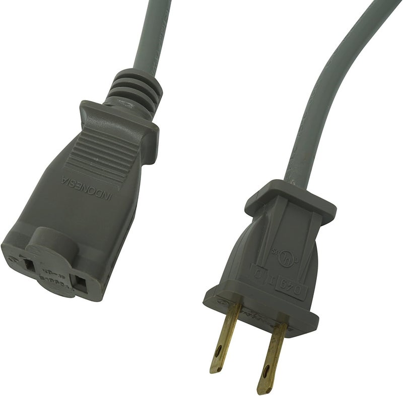 Woods Light Duty Extension Cord 20Ft 16 Gauge Small Appliance Cord SVT Gray 990547 - Image 3