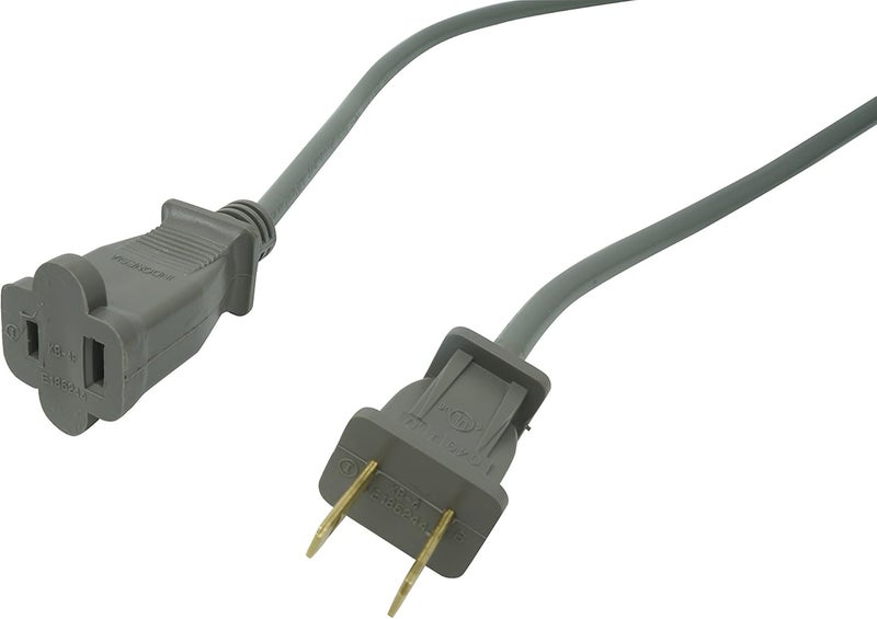 Woods Light Duty Extension Cord 20Ft 16 Gauge Small Appliance Cord SVT Gray 990547 - Image 2