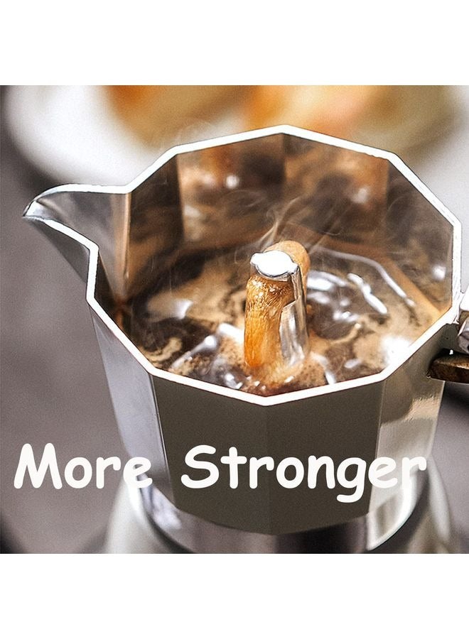 هومستر وعاء القهوة الإيطالي، صانع القهوة الإيطالي 6 كوب/10 أوز ستوفتوب إسبريسو صانع الغاز أو الكهرباء سيراميك ستوفتوب دليل تخريم القهوة الكوبية كابتشينو أو لاتيه - Image 2