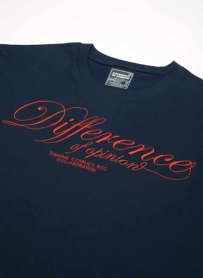 Difference of Opinion Men Oversized Embroidery Detail T-Shirt