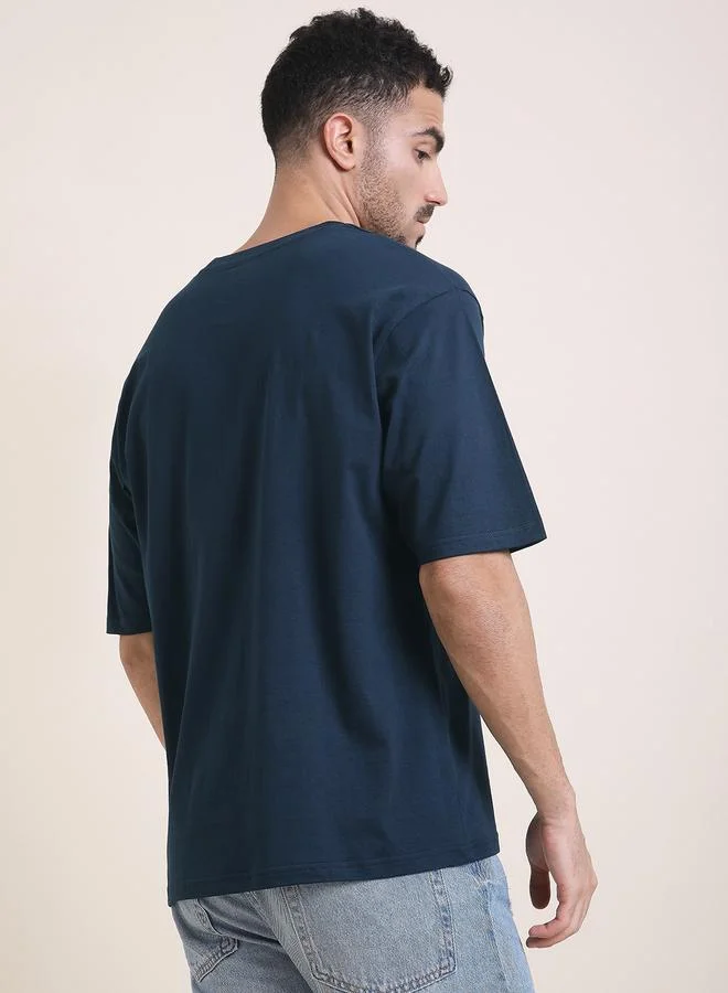 Difference of Opinion Men Oversized Embroidery Detail T-Shirt