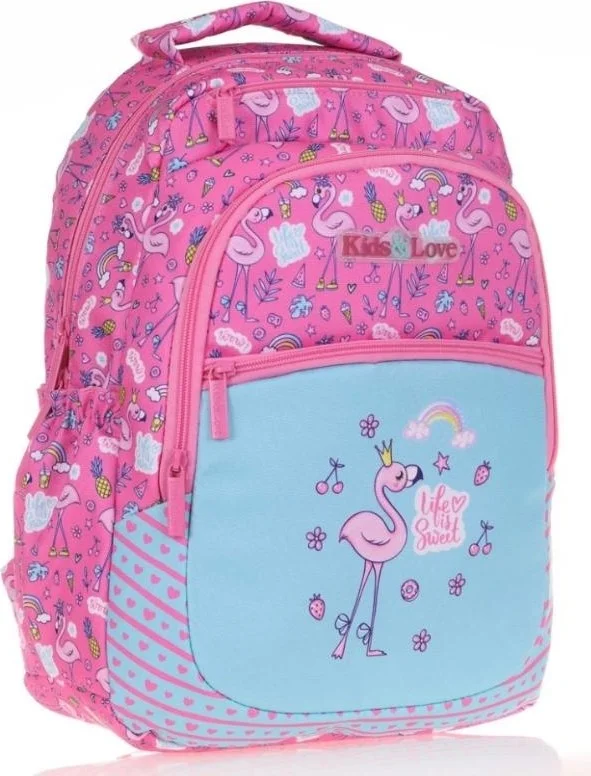 KAUKKO Kids&love Backpack Patterned Flamingo
