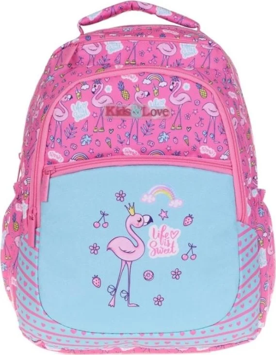 KAUKKO Kids&love Backpack Patterned Flamingo