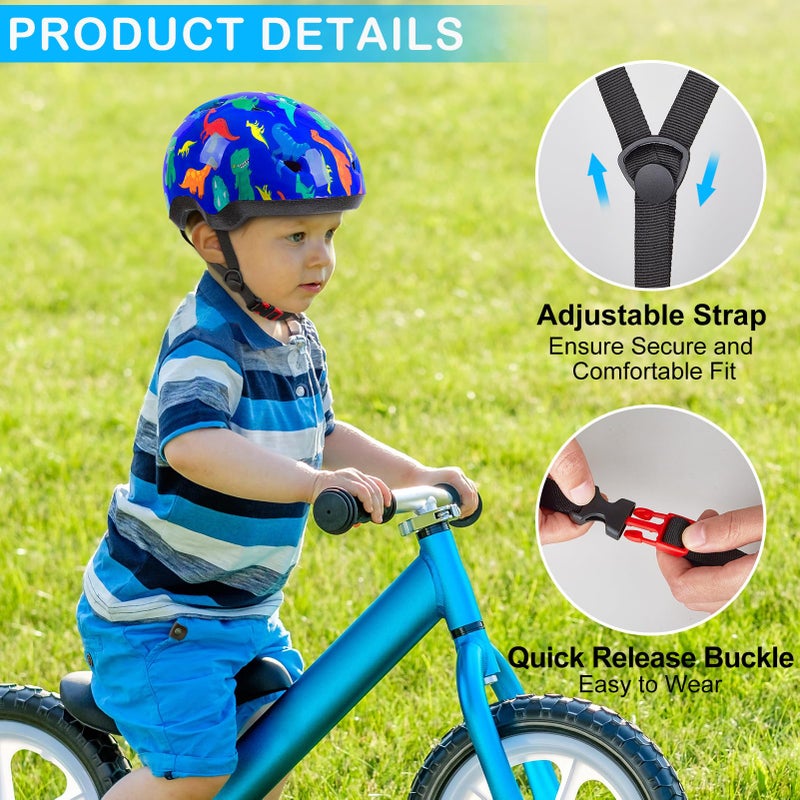 Lemmeko Toddler Helmet, Baby Infant Kids Bike Helmet for Kids Age 1-3/2-4/3-5/5-8 Adjustable Toddler Bike Helmets for Boys Girls for Scooter Skateboard Cycling - Image 3