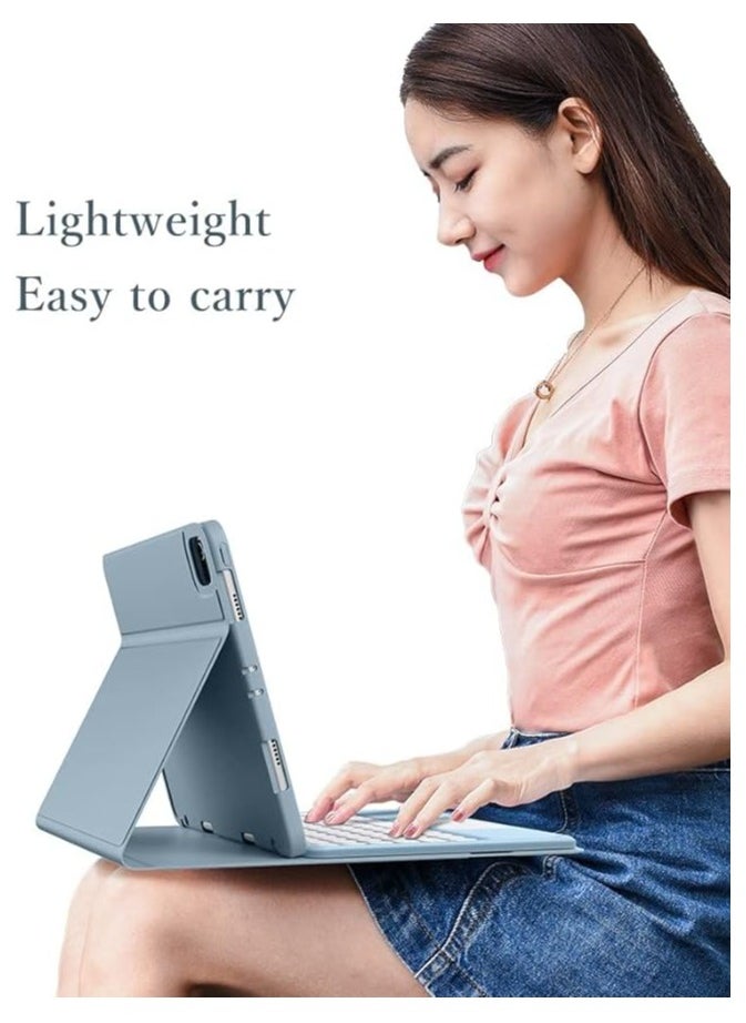 erorex iPad 10th Generation Keyboard Case with Bluetooth Mouse TouchPad Cute Round Key Color Touch Detachable Keyboard for iPad 10 2022 10.9" (Black)  - Image 2