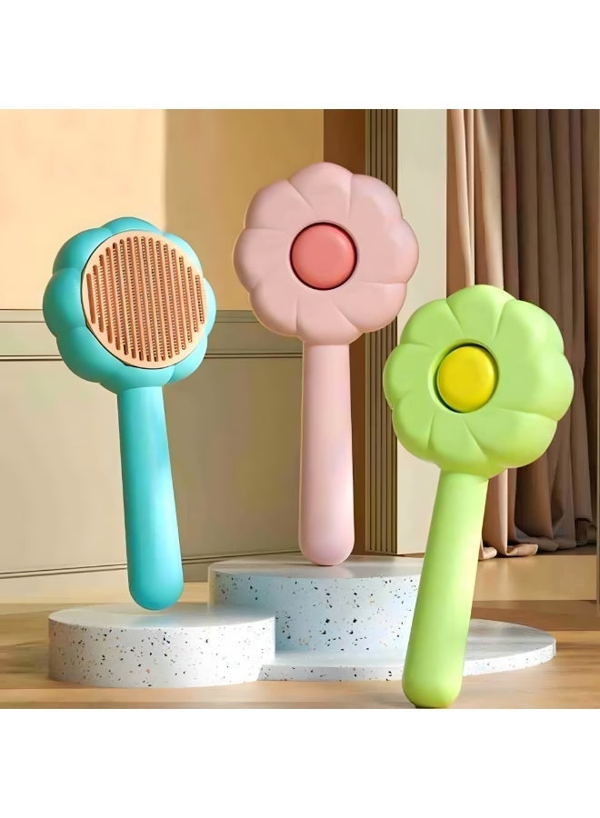 Pet grooming brush for cats and dogs to remove loose hair and clean fur, a professional detangling tool for short and long hair, ideal for reducing shedding and smoothing the coat. - Image 3