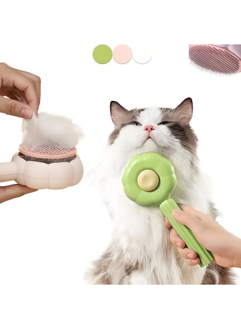 Pet grooming brush for cats and dogs to remove loose hair and clean fur, a professional detangling tool for short and long hair, ideal for reducing shedding and smoothing the coat. - Image 2