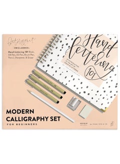 Modern Calligraphy Set for Beginners: A Creative Craft Kit for Adults featuring Hand Lettering 101 Book, Brush Pens, Calligraphy Pens, and More  - Image 5