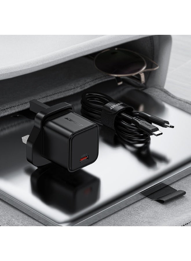 أسيفاست شاحن حائط ACEFAST A123 بقوة 20 واط بتقنية GaN مع منفذ USB-C وقابس بريطاني - Image 2