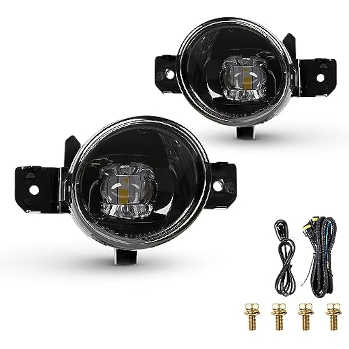 WEZEMLIGHT New Version Led Fog Light Replacement For 20042018 Nissan Sentra 1114 Nissan Maxima07Up Altima Sedan 1416 Rogue 0810 Infiniti M35M451011 G37 1Pair Includes Harness Switches - Image 2