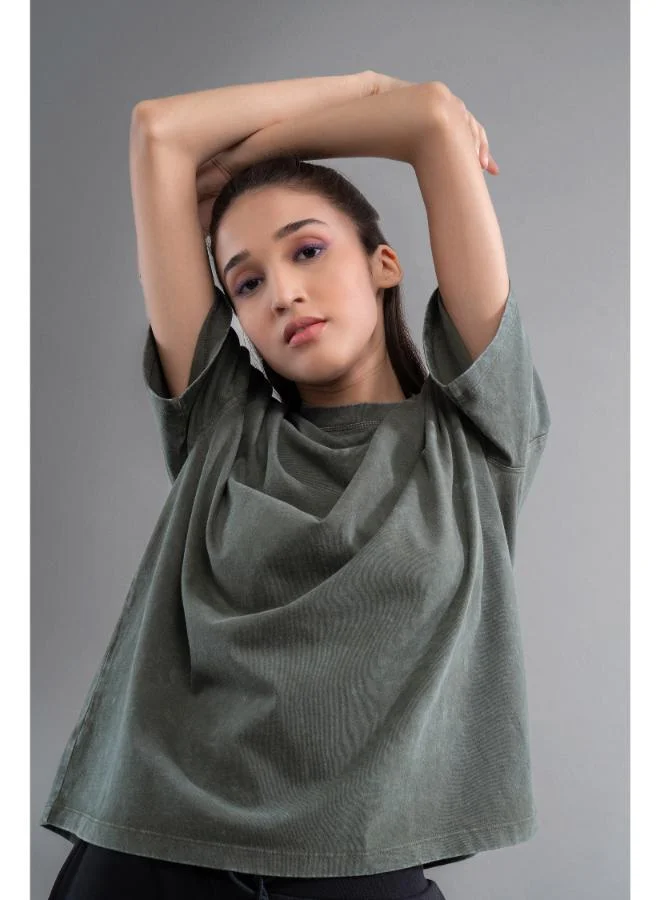 نسيسيرا Green Acid Wash Unisex T-Shirt