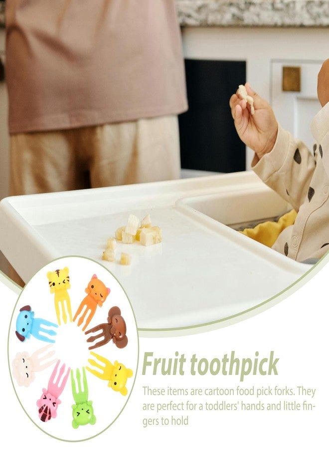 TOYANDONA 8Pcs Animal Food Picks, Mini Bento Food Picks Cute Cartoon Animal Fruit Picks for Kids Lunch Box Party Supplies - Image 3