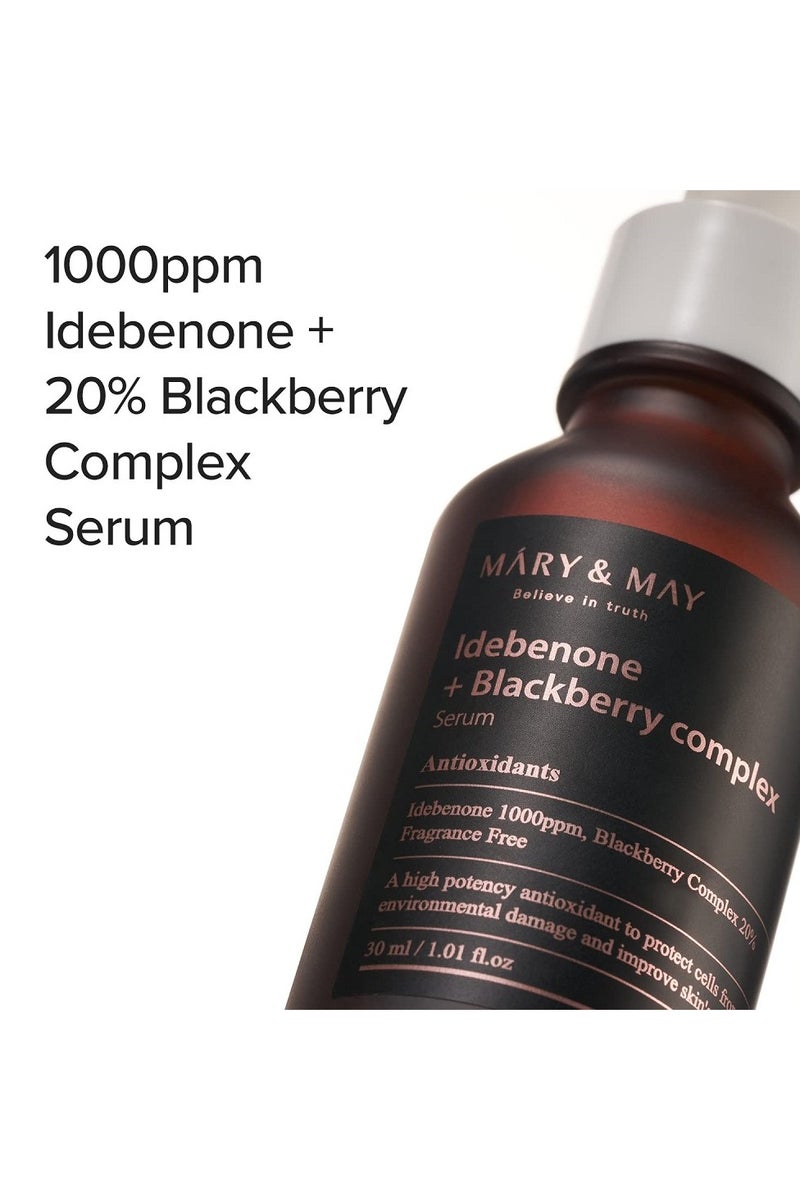 MARY & MAY Máry & May Idebenone + Blackberry Complex Serum - Anti Aging Complex for All Skin Types 30ml - Image 4