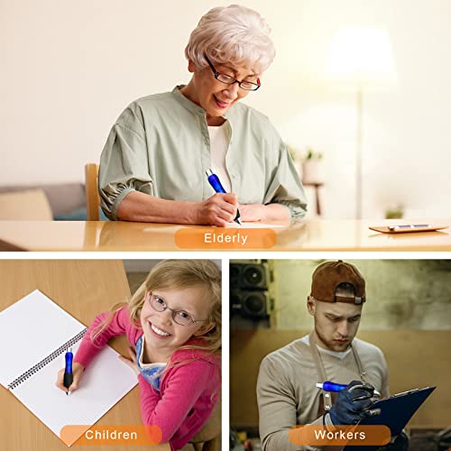 Lyforx 14pcs Big Fat Pens Aids Writing - 2 Pens + 6 Black Refills + 6 Blue Refills for Tremor, Arthritis, Parkinson, Handicap, Carpal Tunnel - Image 4
