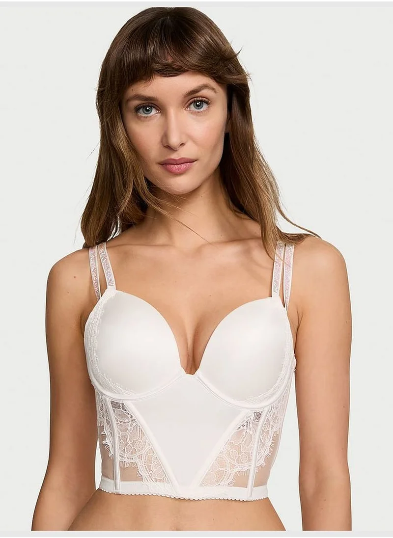 Victoria's Secret Double Shine Strap Lace Push-Up Corset Top