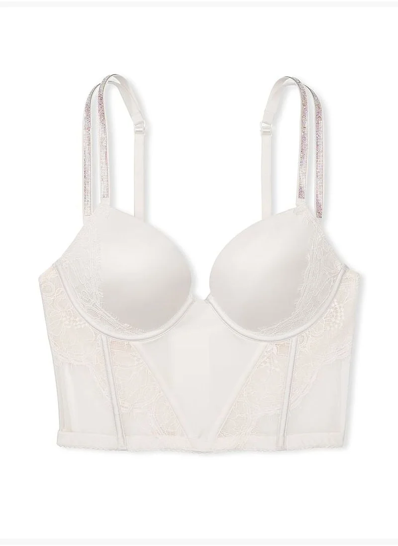 Victoria's Secret Double Shine Strap Lace Push-Up Corset Top