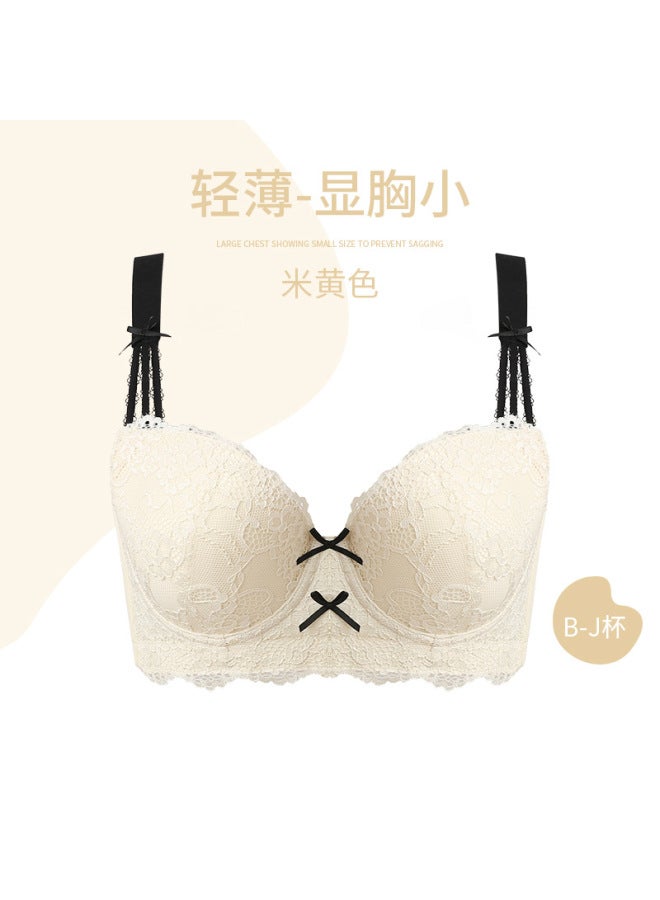 Plus Size Underwear Women's Ultra-light And Thin Push-up Soft Steel Ring Totila Tucked-up Paramilis Anti-sagging Adjustable Bra